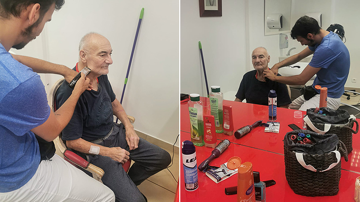 Atelier de coiffure et d'esthétique pour nos résidents de la Bastide