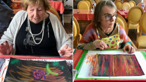 Atelier d'Art thérapie pour nos résidents de la Bastide de Pégomas.