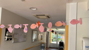 Atelier poisson d'avril pour nos résidents de la Bastide